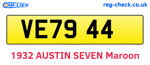 VE7944 are the vehicle registration plates.