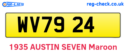 WV7924 are the vehicle registration plates.