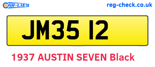 JM3512 are the vehicle registration plates.