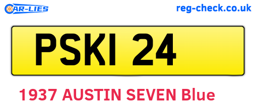 PSK124 are the vehicle registration plates.