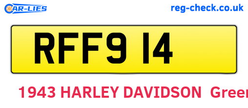 RFF914 are the vehicle registration plates.
