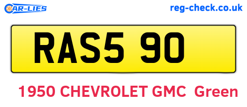 RAS590 are the vehicle registration plates.