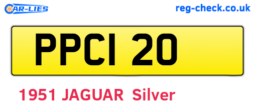 PPC120 are the vehicle registration plates.