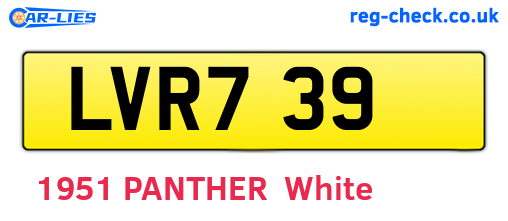 LVR739 are the vehicle registration plates.