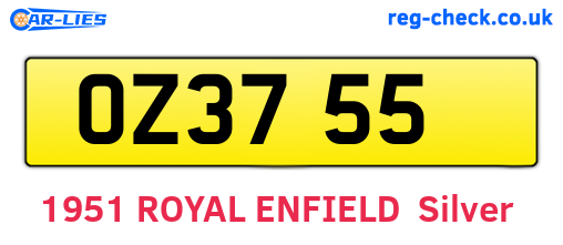 OZ3755 are the vehicle registration plates.