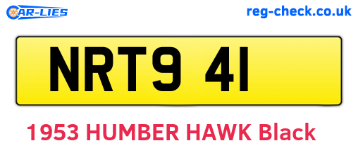 NRT941 are the vehicle registration plates.
