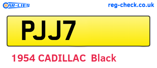 PJJ7 are the vehicle registration plates.