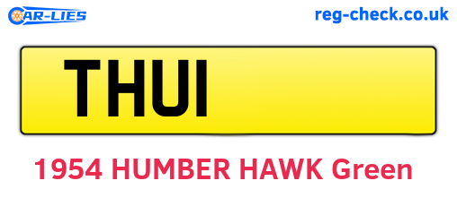 THU1 are the vehicle registration plates.