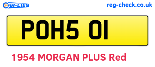 POH501 are the vehicle registration plates.