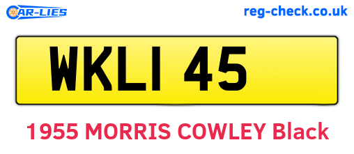 WKL145 are the vehicle registration plates.