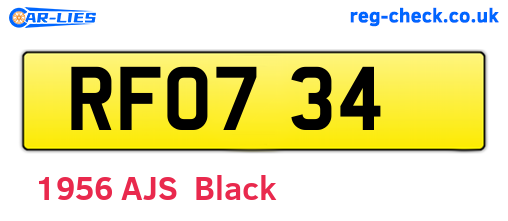 RFO734 are the vehicle registration plates.