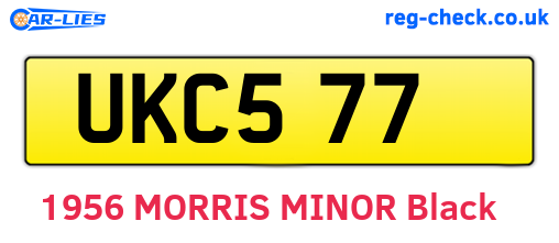 UKC577 are the vehicle registration plates.