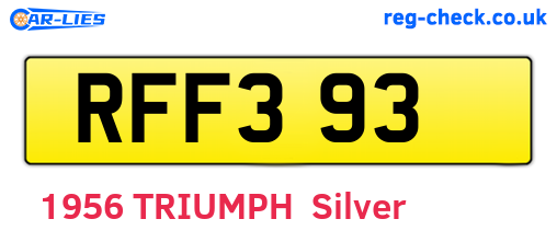 RFF393 are the vehicle registration plates.