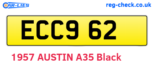 ECC962 are the vehicle registration plates.