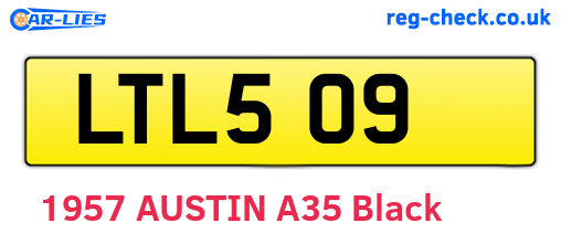 LTL509 are the vehicle registration plates.