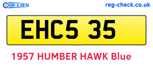 EHC535 are the vehicle registration plates.