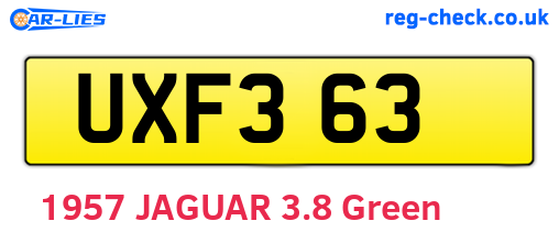 UXF363 are the vehicle registration plates.