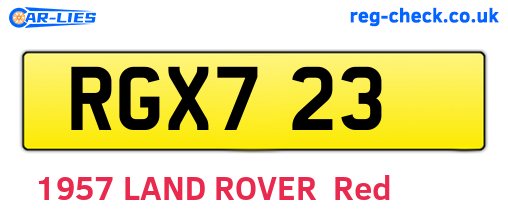 RGX723 are the vehicle registration plates.