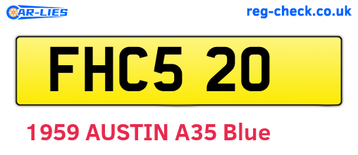 FHC520 are the vehicle registration plates.