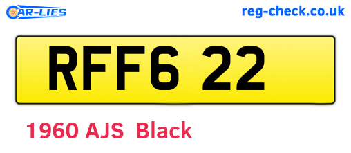 RFF622 are the vehicle registration plates.