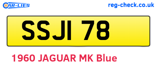 SSJ178 are the vehicle registration plates.