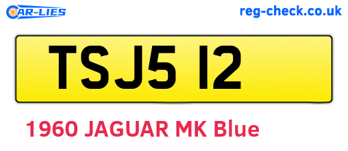 TSJ512 are the vehicle registration plates.