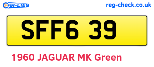 SFF639 are the vehicle registration plates.