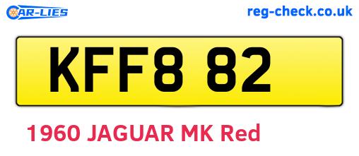KFF882 are the vehicle registration plates.