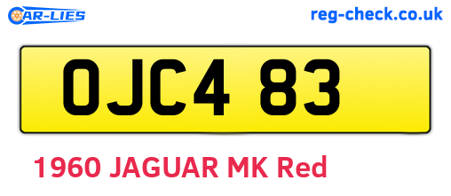 OJC483 are the vehicle registration plates.