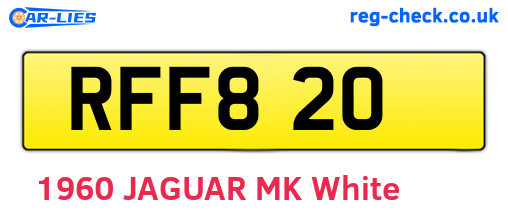 RFF820 are the vehicle registration plates.