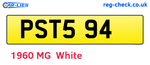 PST594 are the vehicle registration plates.
