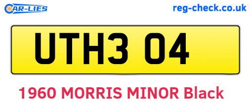 UTH304 are the vehicle registration plates.
