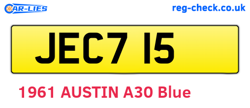 JEC715 are the vehicle registration plates.