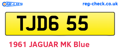 TJD655 are the vehicle registration plates.