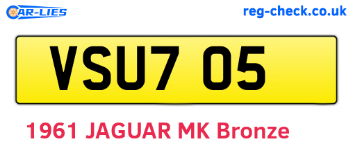 VSU705 are the vehicle registration plates.