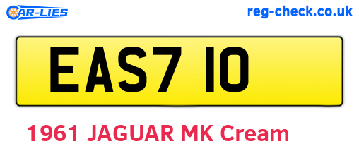 EAS710 are the vehicle registration plates.