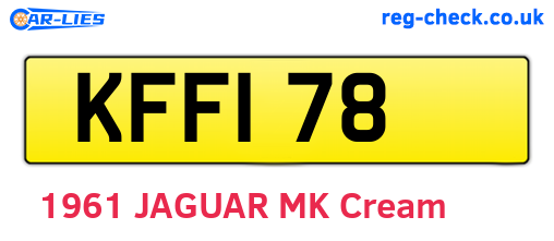 KFF178 are the vehicle registration plates.