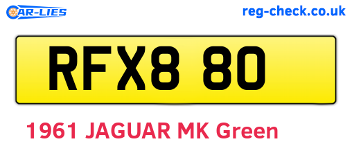 RFX880 are the vehicle registration plates.