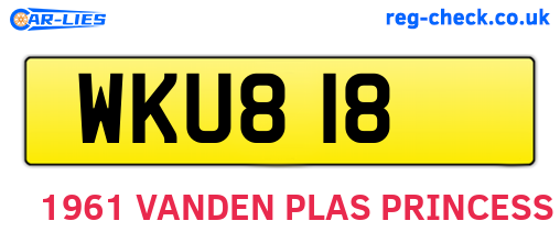 WKU818 are the vehicle registration plates.