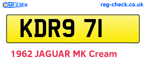 KDR971 are the vehicle registration plates.