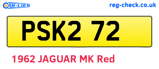 PSK272 are the vehicle registration plates.