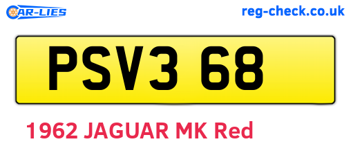 PSV368 are the vehicle registration plates.