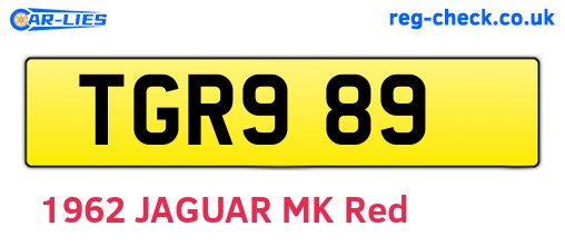 TGR989 are the vehicle registration plates.