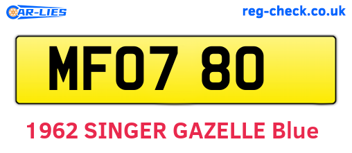 MFO780 are the vehicle registration plates.