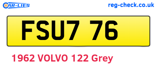 FSU776 are the vehicle registration plates.
