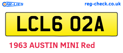 LCL602A are the vehicle registration plates.