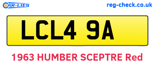 LCL49A are the vehicle registration plates.