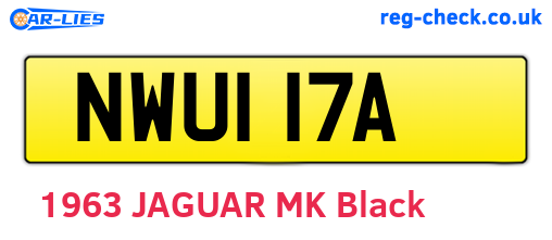 NWU117A are the vehicle registration plates.