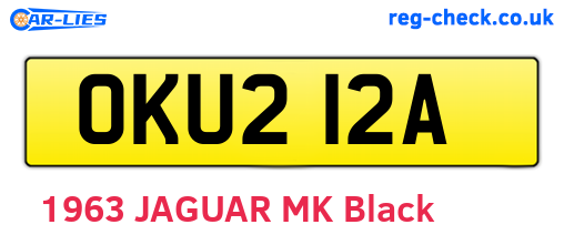 OKU212A are the vehicle registration plates.