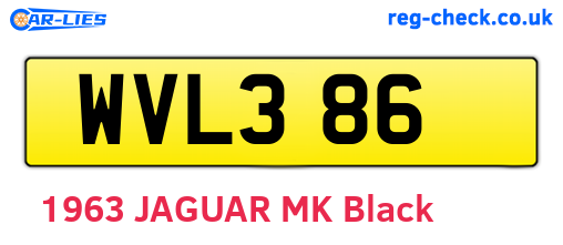 WVL386 are the vehicle registration plates.
